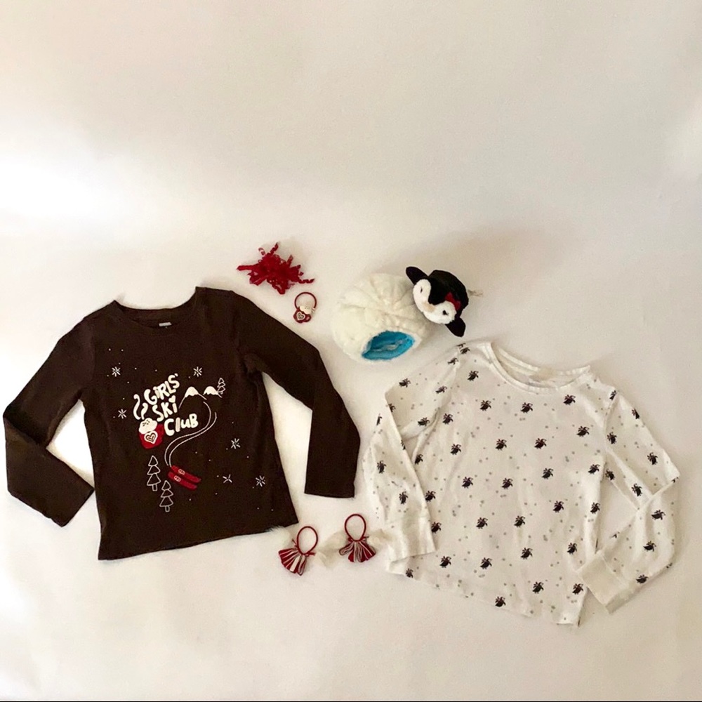 GYMBOREE Winter Penguin Ski Hot Chocolate Matching Sets TOPS, ACCESSORIES, TOY